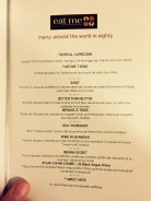 The menu of the evening and also available at eat me